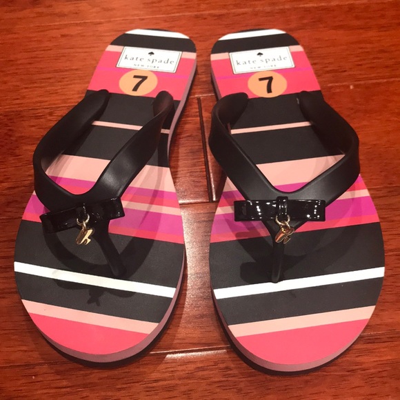 kate spade Shoes - Kate Spade Fifi Black Matte Flipflop - sz 7 - NWOT